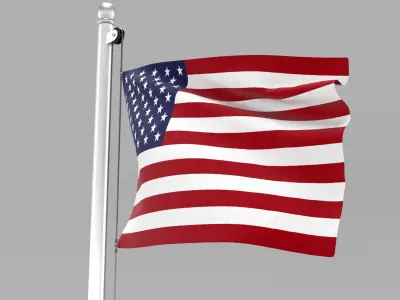 Flag of United States of America 3D model