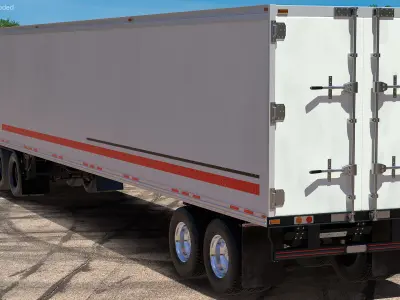  Semi Truck with Trailer Generic Simple Interior 
