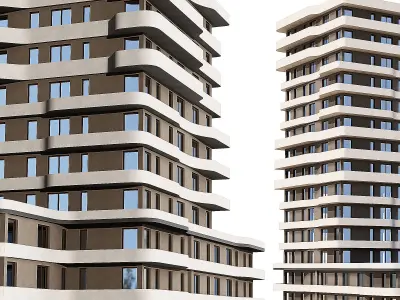 Multi storey modern house 10 3D model