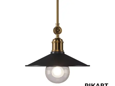 Steel pendant light sku 340 Free 3D model