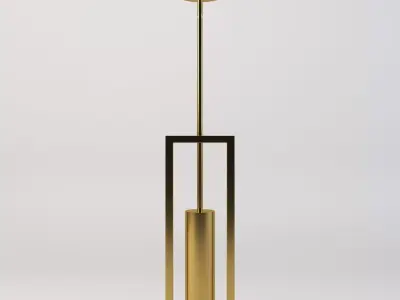 Brass Pendant light Free low-poly 3D model