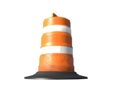 Freeway Barrel Low-poly 3D model