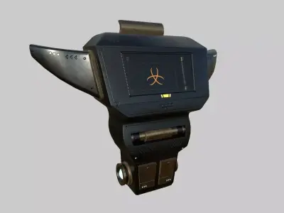 SciFi Backpack 06 Black Bronze - Character Fashion Design Low-poly 3D model