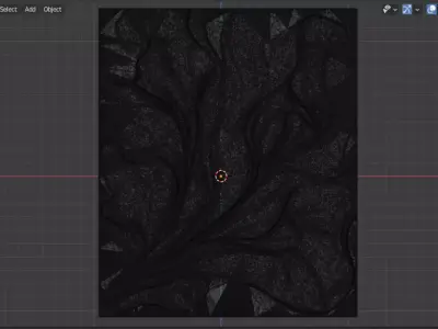 Modern Botanical Relief Panel Wall Decor Set STL Mural CNC 347 3D model