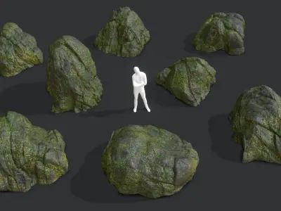 Volcanic Rocks 02 Low-poly 3D model