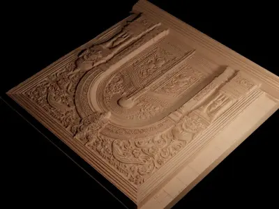 Gate CNC 3d Print High Relief Sand Casting 3D print model