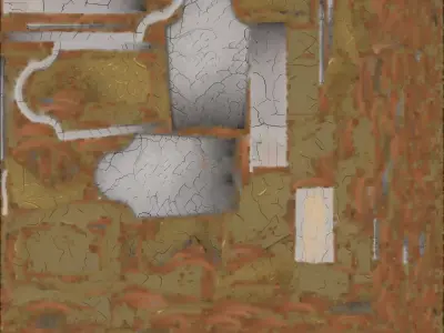  Title Cartoon Single Tombstone 3D Model Low-poly 3D model