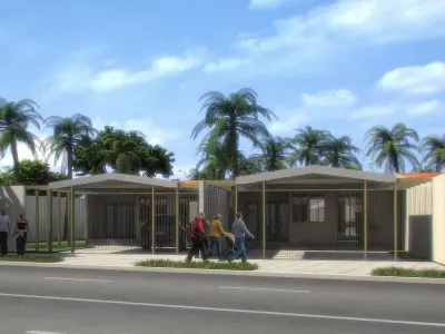 Neighborhood Houses 05 Low-poly 3D model