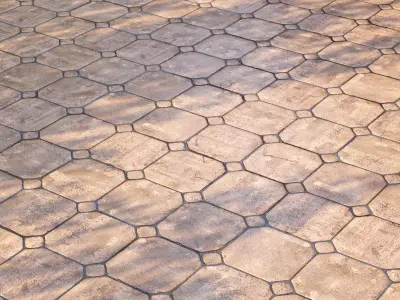 Mrf Pavement Set04 Low-poly 3D model