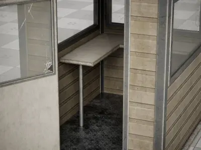Realistic Cabin Low-poly 3D model