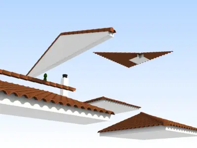 Modular arabic andalusian roofs 3D model