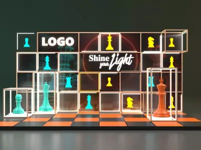 Chess Theme Photobooth 3D model