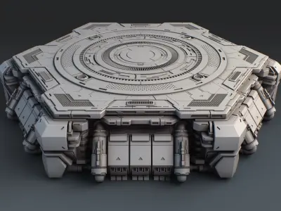 Sci-Fi Mecha Platform Kit Vol 01 3D model