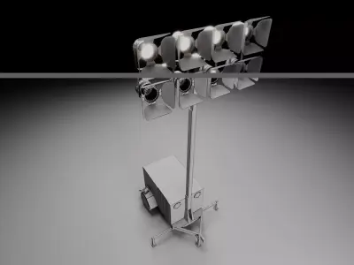 Portable Lighting Tower 3D model