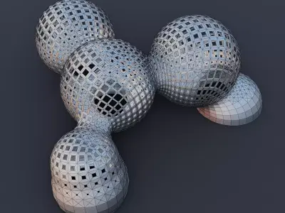 Simple Universal Organic Blob Sculpture Low-poly 3D Low-poly 3D model purchase