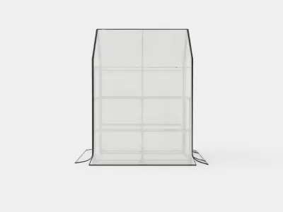 Walk in green house Low-poly 3D model