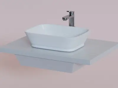 Bath Sink Free 3D model