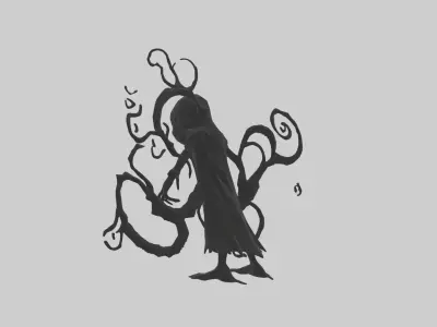 Lurking shadow model Low-poly 3D model