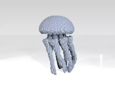 Jellyfish Voxel 3D model