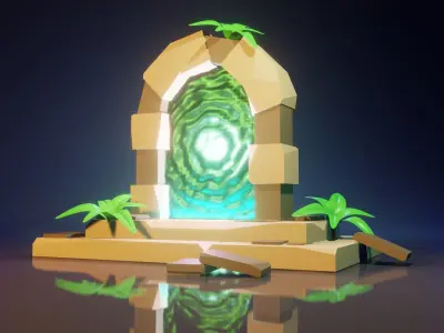 PORTAL door with light in it 3D model