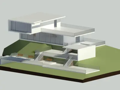 Modern Bunglow  Lumion Scene 3D Model 3D model