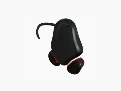 SciFi Backpack H08 Black Red - Fashion Character Design Low-poly 3D model
