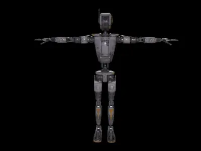 Sci Fi Robot Character Low Poly Low-poly 3D model