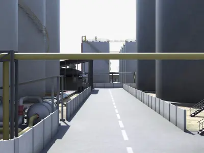  LNG Export Terminal with Gas Carrier Ship 