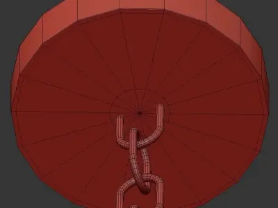 Brass Chandelier 3D model