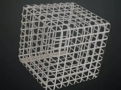 Grid Wireframe PBR Seamless Texture