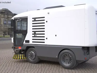  Municipal Road Sweeping Machine White 