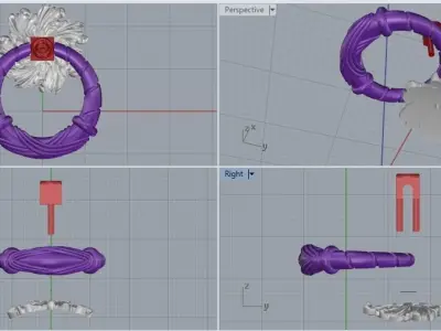 Pendant in the form of a Horseshoe on the door N011939 3D print model