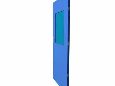 Single Door Low-poly 3D model