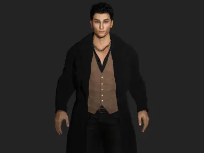 AAA 3D REALISTIC CHARACTER - EUROPEAN BUSINESSMAN  MAFIA  NPC Low-poly 3D model