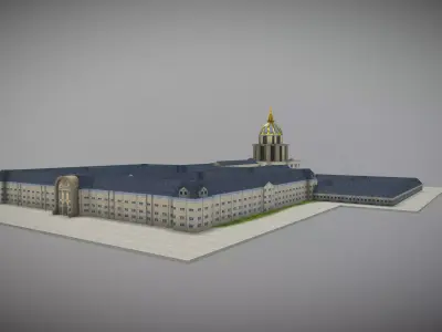 Les Invalides Low-poly 3D model
