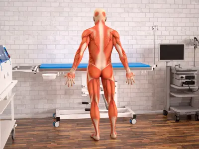  Male Muscular System Anatomy Rigged for Cinema 4D 