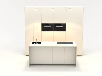 Kitchen Island Setup 3D model