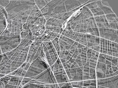 Cityscape Wroclaw Poland 3D model