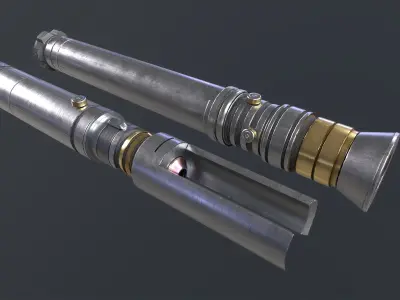 Star Wars KOTOR Lightsaber and Short Saber Low-poly 3D model