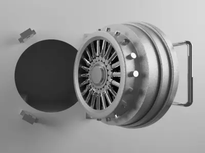 Bank Safe and Animation 3D model