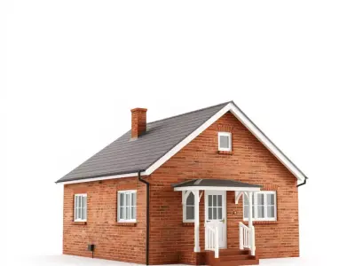 Cozy Brick Cottage model pack Low-poly 3D model