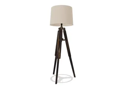 Rustic Tripod Floor Lamp - Light - LAMPARAS Low-poly 3D model