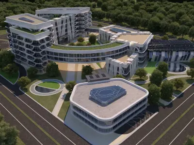 0062 - Hospital - Medical Building - 2Ds Plans - 3Ds Files 3D model