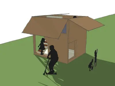 Playground - Playhouse The Cardboard box  3D model