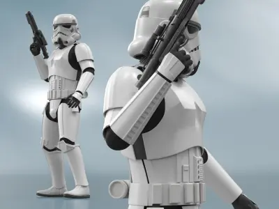  Star Wars Imperial Stormtrooper Raised Blaster Combat Pose 