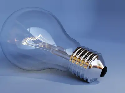 filament tungsten light bulb classic 3D model
