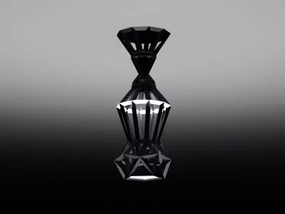 Reversed Pawn Chandelier Low-poly 3D model