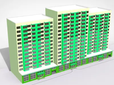 Residential complex 3D model