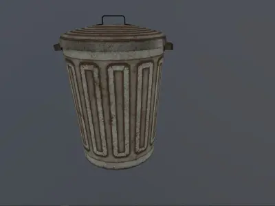 TrashCan trash can Free low-poly 3D model