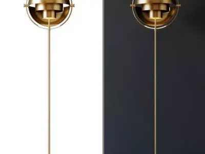 Floor lamp Louis Weisdorff Multi-lite floor lamp 3D model